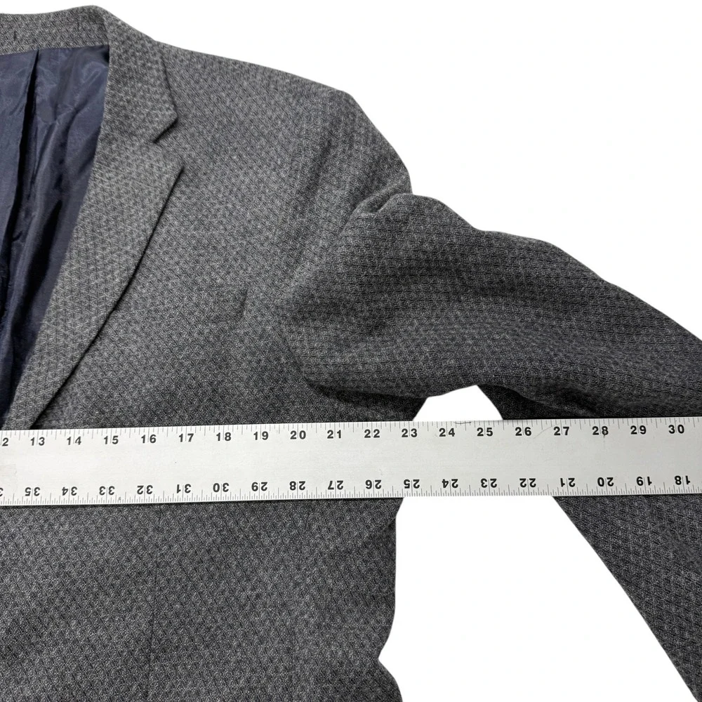 Cricket & Co Gray Wool Blend Textured Blazer Jacket Mens 56 46 US Lord